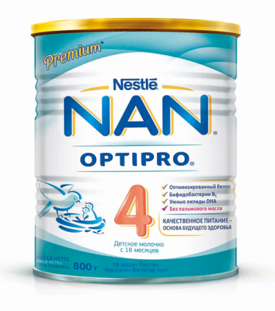 "NAN" 4 Детское молочко с 18 мес.800г