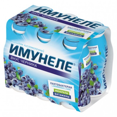 АКЦИЯ!!БЗМЖ Напиток кисломол. Имунеле Черника 100г