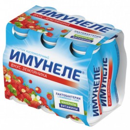 БЗМЖ Напиток кисломол. Имунеле Земляника 100г
