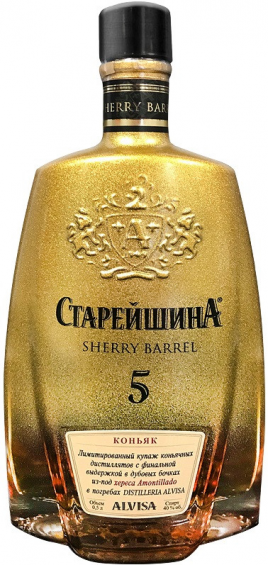 Коньяк Старейшина SHERRY BARREL 5 года 40% 0,5 л.