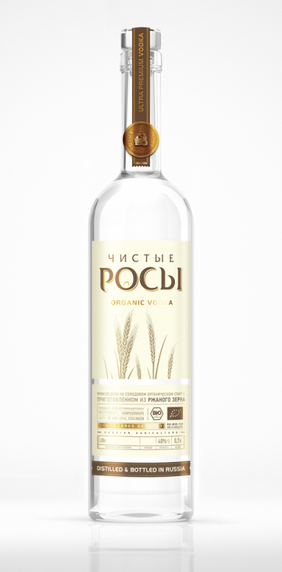 Органик-Водка Чистые Росы из ржаного зерна 40% 0,7л