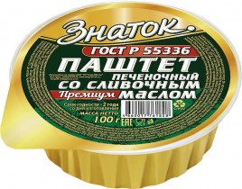 Паштет Премиум со сливочным маслом ж/б 100гр Знаток