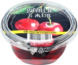 АКЦИЯ!!! БЗМЖ Фрукты в желе вишня РАЭ 150г стакан