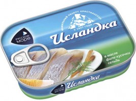 Сельдь атлан. филе-кусочки в масле 115гр Русскре море