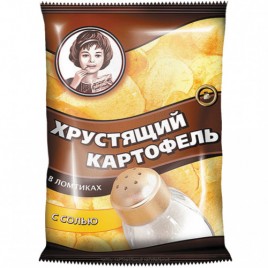 Чипсы Хрустящий картофель в ломтиках 70г соль