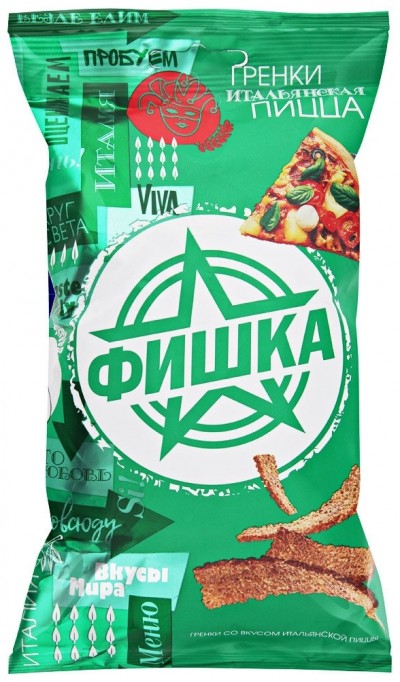 Вкусы Мира Гренки Фишка Итальянская пицца 120г