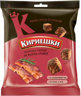 Сухарики Кириешки ржан. 40г Бекон