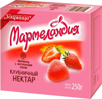 Мармеландия клубничный нектар 250г Ударница