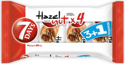 Круасаны "7Days" 3+1 Фундук 260гр