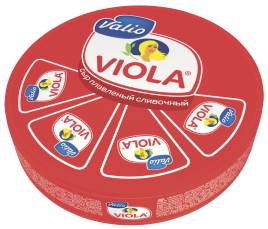 БЗМЖ Сыр Виола плавленый сливочный 130г (круг)