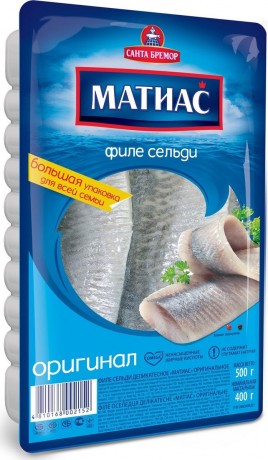 Филе сельди оригинал Матиас 500г