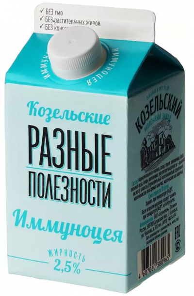 БЗМЖ Иммуноцея с сиропом шиповника 2,5% п/п 450гр Козельские