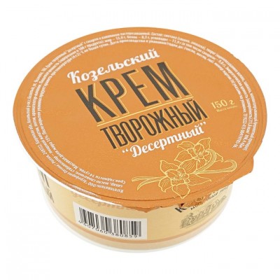 БЗМЖ Крем творожный "Десертный" 15% 150гр Козельский