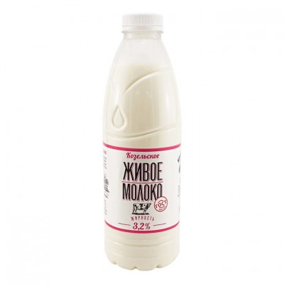 БЗМЖ Молоко живое 3,2% пл/б 0,93кг Козельский
