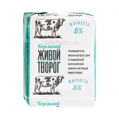 АКЦИЯ!!! БЗМЖ Творог с мдж 5% 180гр Козельский