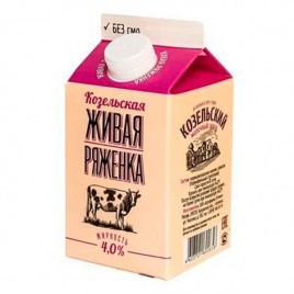 БЗМЖ Ряженка живая 4% 0,45кг Козельский