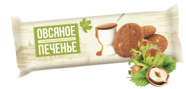 Печенье Овсяное с фундуком и кленовым сиропом 180г.Полет