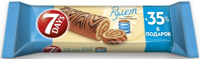 Рулет бисквит "7Days" вареная сгущенка 300г