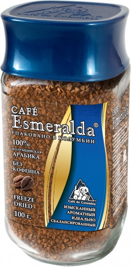Кофе "ЭСМЕРАЛЬДА"б/кофеина ст/б.100гр.