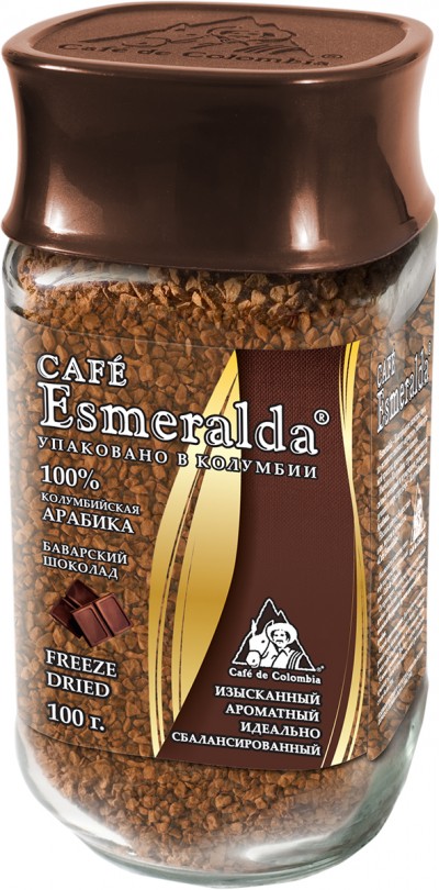 Кофе "ЭСМЕРАЛЬДА " Баварский шоколад 100гр с/б