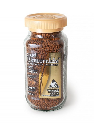 Кофе "ЭСМЕРАЛЬДА " Швейцарская карамель ст/б.100гр.