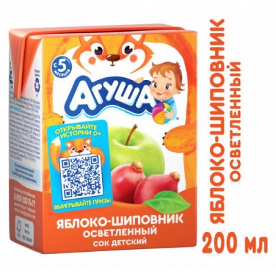 Сок яблоко-шиповн. Агуша т/п 200 мл
