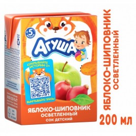 Сок яблоко-шиповн. Агуша т/п 200 мл