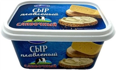 БЗМЖ Сыр плавленый сливочный Экомилк 55% 400гр ван.