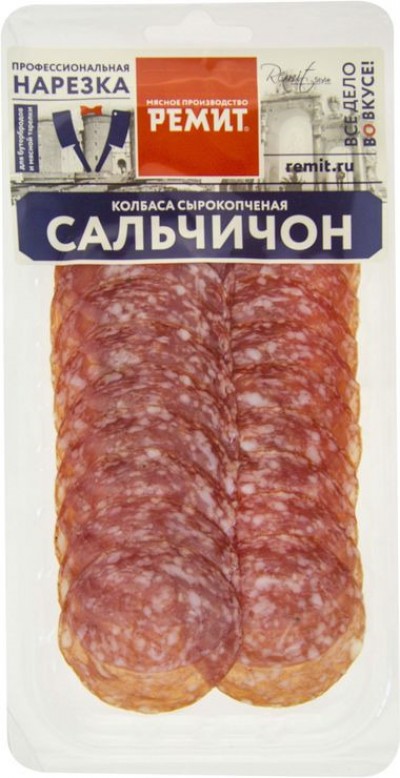 Нарезка колбаса Сальчичон с/к 70г Ремит