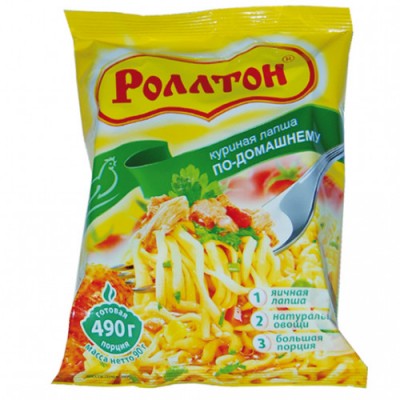 Лапша Роллтон по-домашнему курица пак. 85г