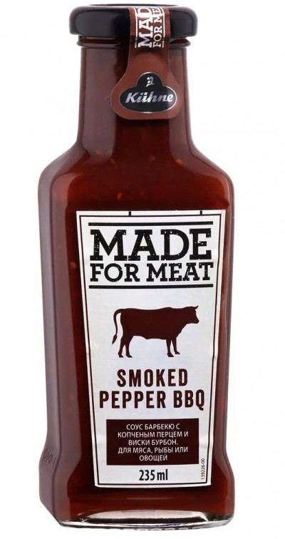 Соус "KUHNE" томатный барбекю с копченым перцем 235мл ст/б