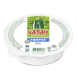БЗМЖ Творог 5% 450гр в/у Чабан