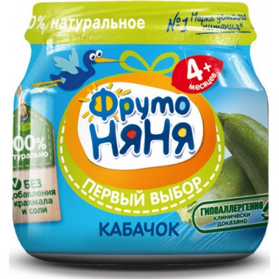 Пюре ФрутоНяня овощное Кабачок  80г