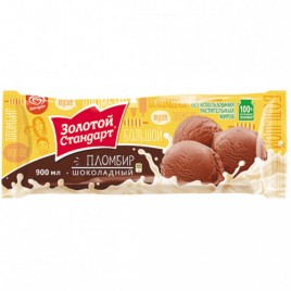 Мороженое Шоколадный пломбир 400г Золотой стандарт
