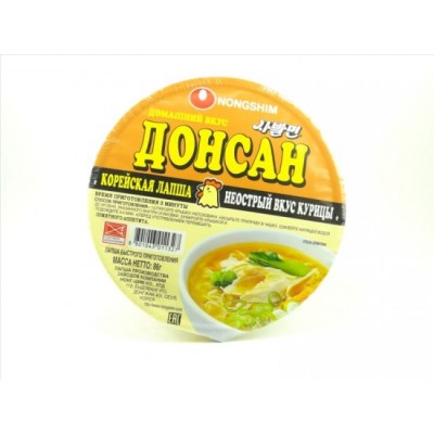 Лапша б/п Куриная не острая 86г Nongshim Донсан