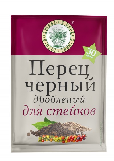 Перец черный дробленый для стейков 30гр Волшебное дерево