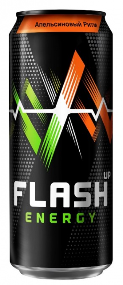 Энергетик безалк. Флэш Энергия апельсиновый ритм 0,45л ж/б