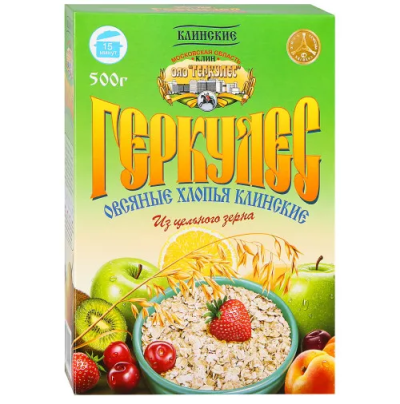Геркулес овсяные хлопья Клинские 500гр