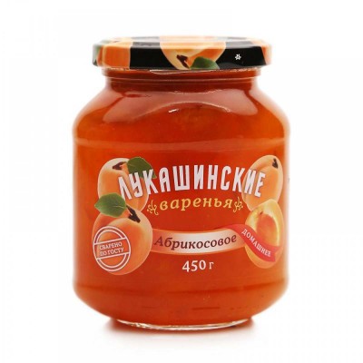 Варенье "Лукашинские" абрикосовое 450г.