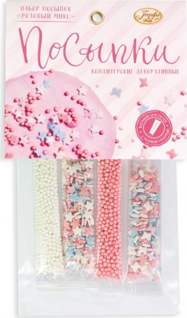 Посыпки Розовый микс 20*15*4г Парфэ Декор