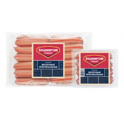 Сосиски Молочные оригинг. ц/ф в/у  480г Владимир