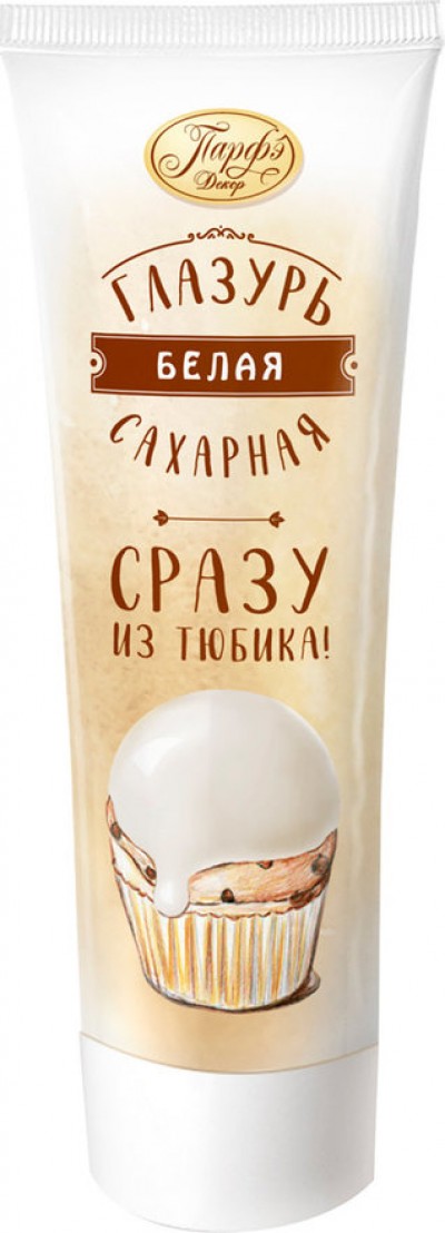 Помадка сахарная белая 120г (туба)