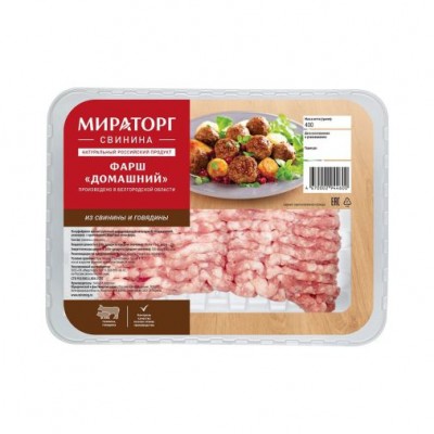 Фарш свино- гов.Домашний охл.лоток Мираторг 400г