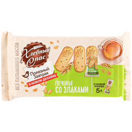 Печенье Полезный завтрак со злаками 160г "Хлебный спас"