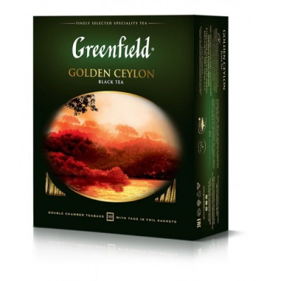 Чай Гринфилд черный Голден Цейлон 100 пак 200г