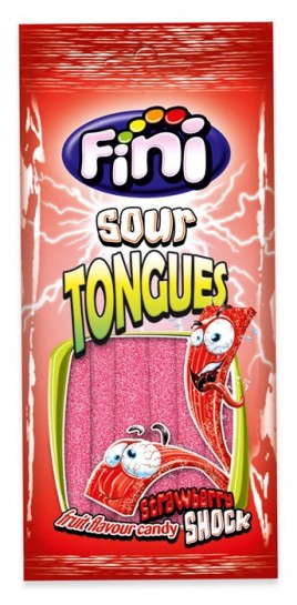 Жевательный мармелад Tongues Палочки клубника в сахаре 100гр