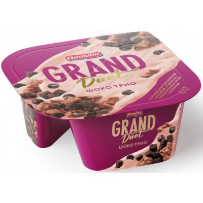 Десерт Гранд Дуэт Шоко Трио Творож. со вкус. шок. 138г Эрманн