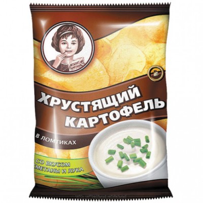 АКЦИЯ!!!Чипсы Хрустящий картофель в ломтиках сметана/лук 70г