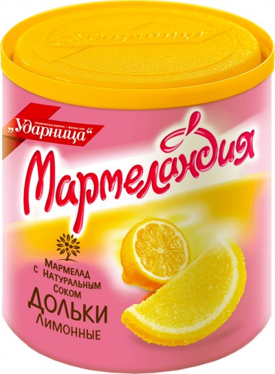 Мармелад лимон/дольки Ударница 250г
