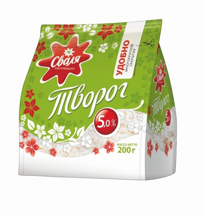 БЗМЖ Творог "Сваля" 5% 200гр